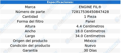 Filtro Para Aire Volvo S40 L4 1.9l De 2000 A 2004 Engine Fil Foto 2