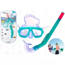 Kit Máscara Mergulho Snorkel Infantil Juvenil Praia