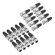 Neewer - 20-piece 3 Pin Xlr Soldadura Tipo De Conector Plate