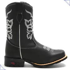 Bota Texana Infantil Botina Masculina Country Em Couro