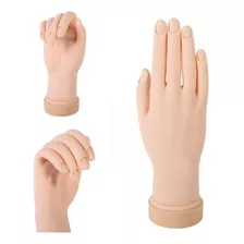 Mão Para Treino Manicure Silicone Unhas Gel Dedo Pratica!!