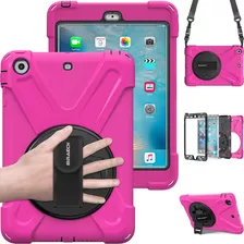 Breacn - Funda iPad Mini 2 Y 3 Rojo Rosa