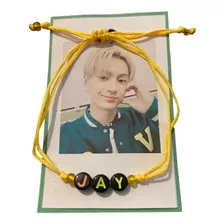 Pulsera Jay Enhypen Kpop Cubos Letras Ajustable Idols