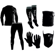 Kit Super Termico Alpina Friza Guantes Mascara Cuello Medias