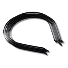 60 Tiara Arco Metal Ferro Preta/preto 4mm