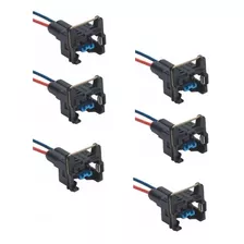 6 Conector Chicote Bico Injetor Atuador Bobina Sensor 2 Vias