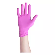 Guantes De Nitrilo Mediglove Color Rosa X 100 Color Rosa M Talle M