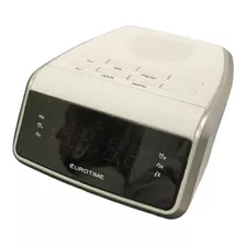 Radio Reloj Eurotime Am Fm 220v 33/509-01 Blanco Garantia