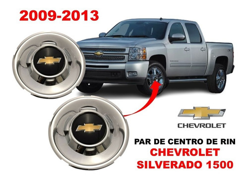 Par De Copas De Centro De Rin Chevrolet Silverado 1500 09-13 Foto 2