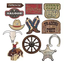 12 Wild West Western Boy Recortes De Decoracion De Fiesta