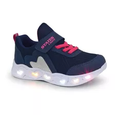 Tênis Infantil Feminino Luz Led Conforto Dia A Dia Moderno