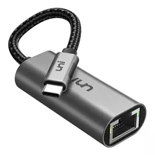 Adaptador De Red Usb-c A Ethernet Lan Gigabit Rj45 Gris