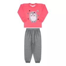 Conjunto Menina Moletom Inverno Infantil Atacado Gola Barato