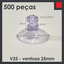 Ventosa Silicone 25mm (500 Peças)