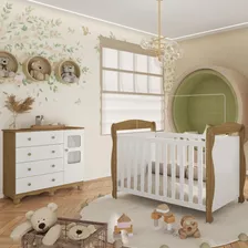 Quarto De Bebê Completo Berço Americano Marquesa Cômoda Uli