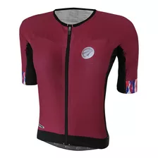 Camisa De Ciclismo Feminina Mauro Ribeiro Premium Bordô