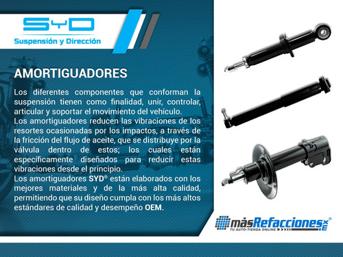 Kit Amortiguadores Gas Del Y Tras 301 De 2013 A 2022 Syd Foto 4