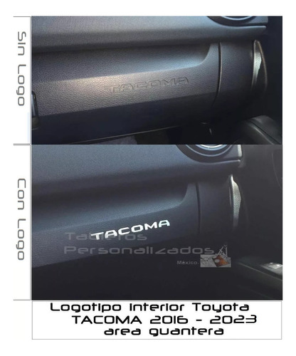 Letras Logotipo Acero Inox Guantera Toyota Tacoma 2016-2023 Foto 5