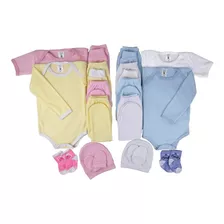 Kit Roupa De Bebe 9 Peças Body Manga Longa E Mijão Ribana