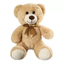 Urso De Pelúcia Super Fofo 50cm Altura Cor Bege