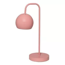 Lampara De Mesa Velador Bocha Deco G9 Led Vs Colores Estructura Rosa