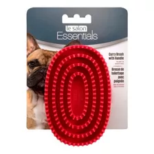 Cepillo Goma Almohazar Le Salon Para Perros Y Gatos Color Rojo