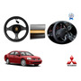 Tapetes 3d Logo Mitsubishi + Cubre Volante Galant 09 A 12