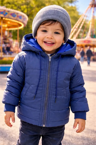 Jaqueta Casaco Inverno De Nylon Acolchoado Bebê Infantil 