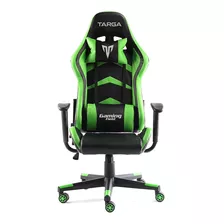 Cadeira Gamer Targa Hero Pro, Preta E Verde Com Almofadas