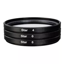 Kit Filtro Estrela 49mm Star Filter 4 6 8 Pontas Lente 49mm