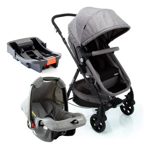 Cosco Kids, Travel System Poppy Trio, Cinza Mescla