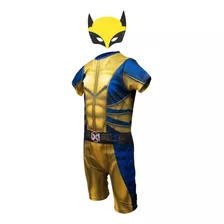 Fantasia Infantil Roupa X-men Wolverine Com Máscara Envio Já