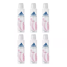 Desodorante Aero adidas 150ml Fem Control - Kit C/ 6un