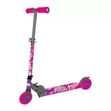 Patinete 2 Rodas Infantil Girl Power Multikids Rosa Feminino