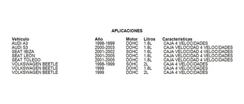 Reten Juego Caja Velocidad Audi S3 2000 1.8l 4 Velocidades Foto 6