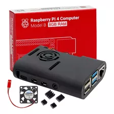 Kit Raspberry Pi 4 B 8gb Fonte Case Cooler Basic