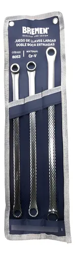 Juego 3 Llaves Estriadas Largas Correa Poly-v Bremen 8053 Plateado