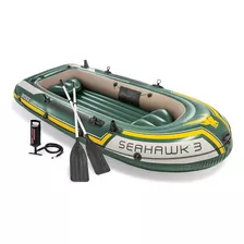 Barco Bote Seahawk 3 C/ Remo De Alumínio E Bomba 360kg Intex