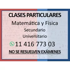 Profesor Clases De Física Y Matemática