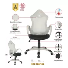 Silla Gamer De Oficina Piojo Gris