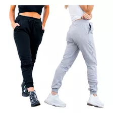 Kit 2 Calça Moletom Feminina Frio Promoção Envio Rápido