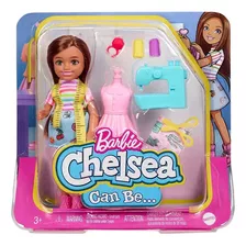 Boneca Barbie Chelsea Profissoes Designer Moda Mattel Gtn86