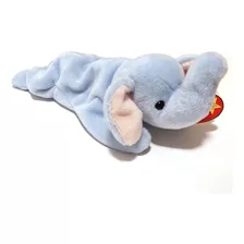 Peluche Ty Babies Peanut Elefante Celeste Acostado Año 1995