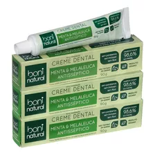 Kit 3 Creme Dental Boni Natural Menta E Melaleuca 90g