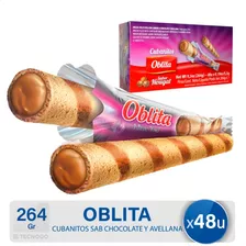 Cubanitos Oblita Rellenos Chocolate Mani Caja X48 U