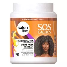 Creme Para Pentear Óleo De Manga Sos Cachos Salon Line 1kg