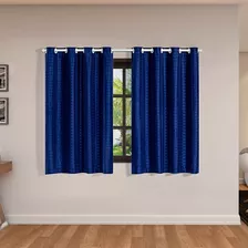 Cortina Blackout Pvc Com Tecido Voil Xadrez 2,00 M X 1,40 M