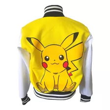 Chamarra Beisbol Chaqueta Juvenil Pokemon Pikachu