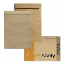 Envelope Saco Kraft Natural Pardo 162x229 Com 100 Unidades