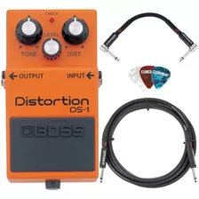 Paquete De Distorsión Boss Ds-1 Con Cable De Instrumento, Ca